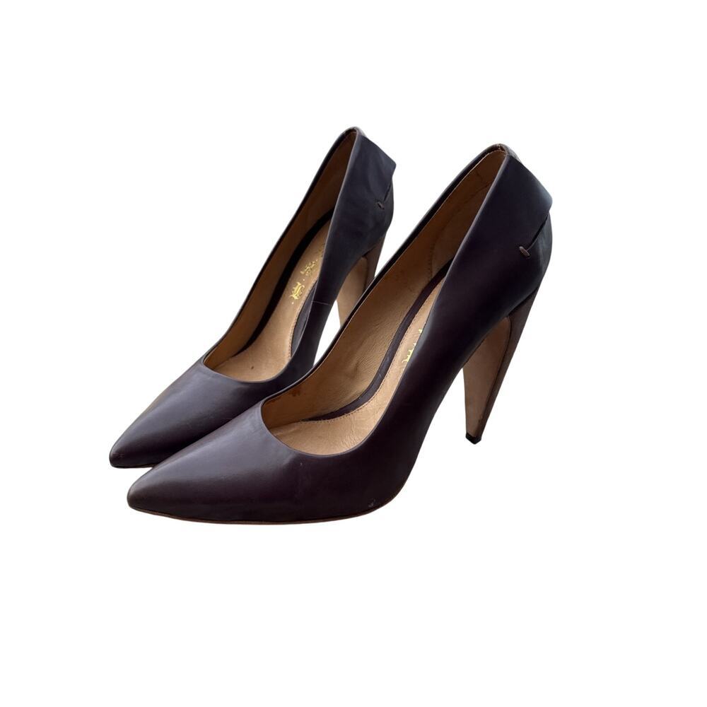 Gwen Stefani Lamb Stilettos Women’s 8.5 Brown Leather Pumps Pointed Toe Vero